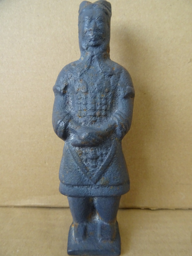 Vintage Chinees beeld terracotta leger gietijzer 16cm Vintage Chinees beeld terracotta leger gietijzer 16cm