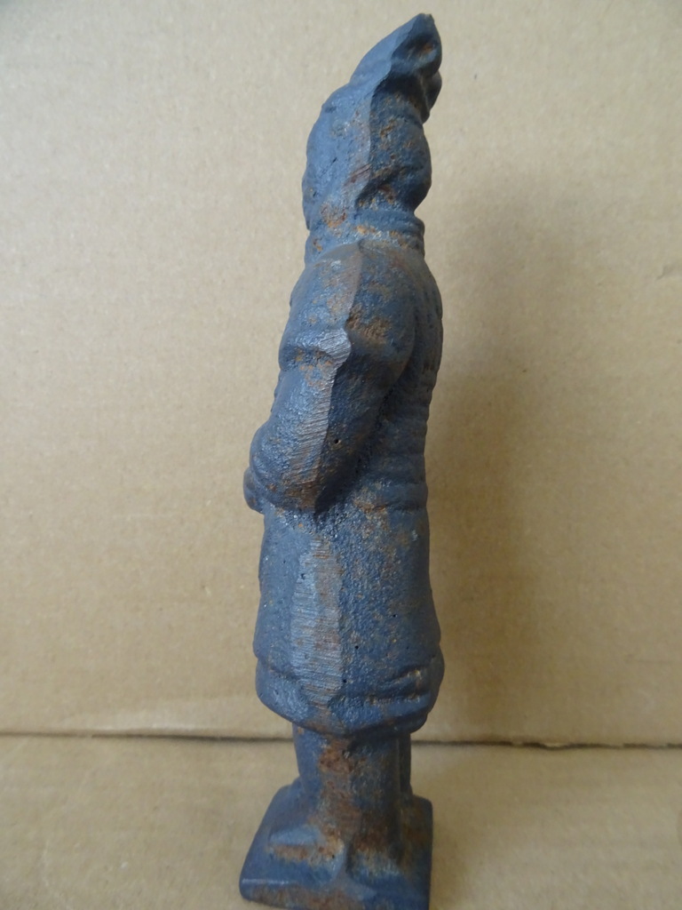 Vintage Chinees beeld terracotta leger gietijzer 16cm Vintage Chinees beeld terracotta leger gietijzer 16cm