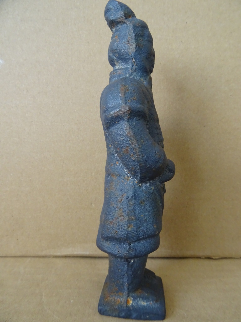 Vintage Chinees beeld terracotta leger gietijzer 16cm Vintage Chinees beeld terracotta leger gietijzer 16cm
