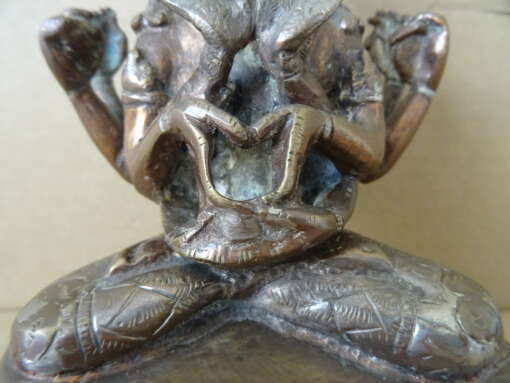 Bronzen Beeld zittende Shiva 18cm