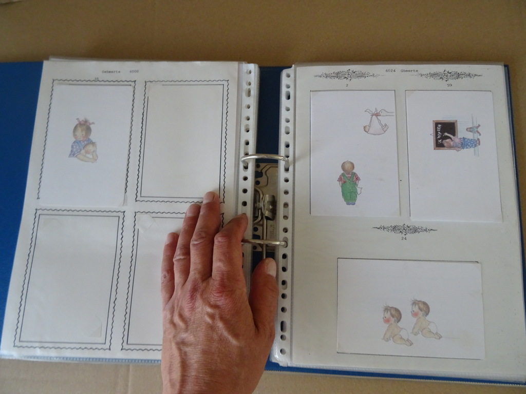 Collectie 120 vintage geboortekaartjes o.a. Anton Pieck Kunst Adelt - Afbeelding 38