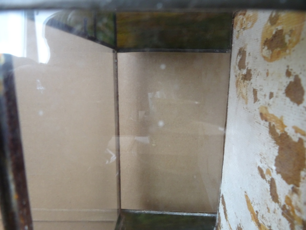 Glas in lood huisje vintage terrarium Glas in lood huisje vintage terrarium