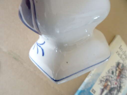 Antieke Delfts blauwe vaas 25cm