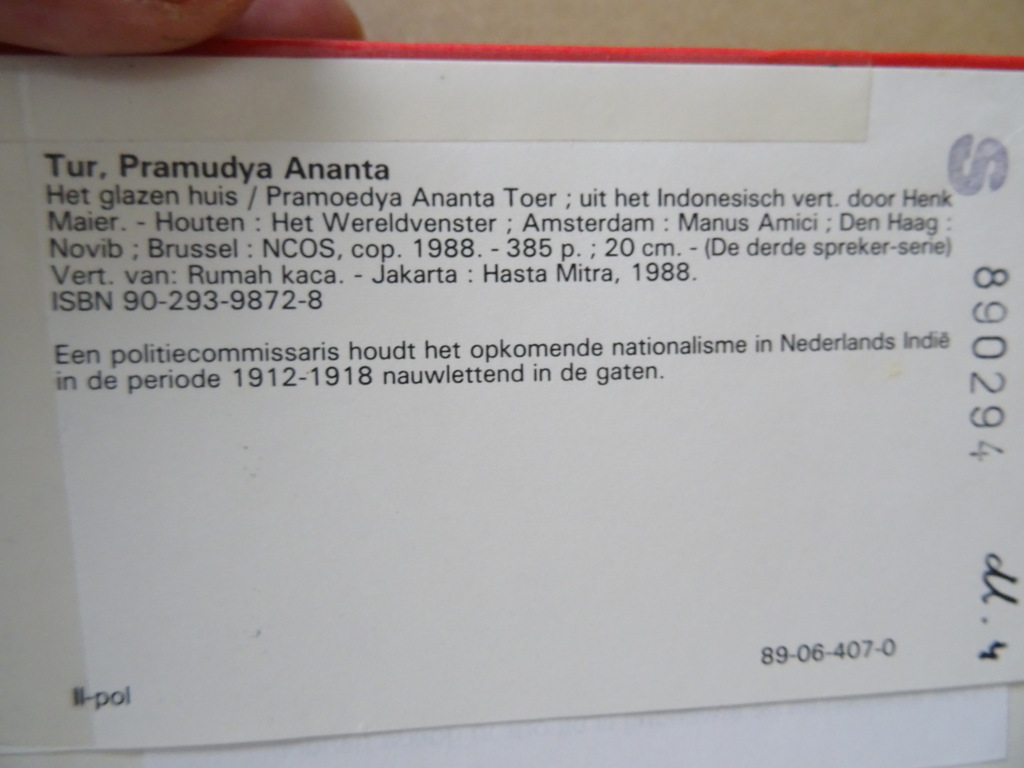 Pramoedya Ananta Toer Het glazen huis - Afbeelding 6