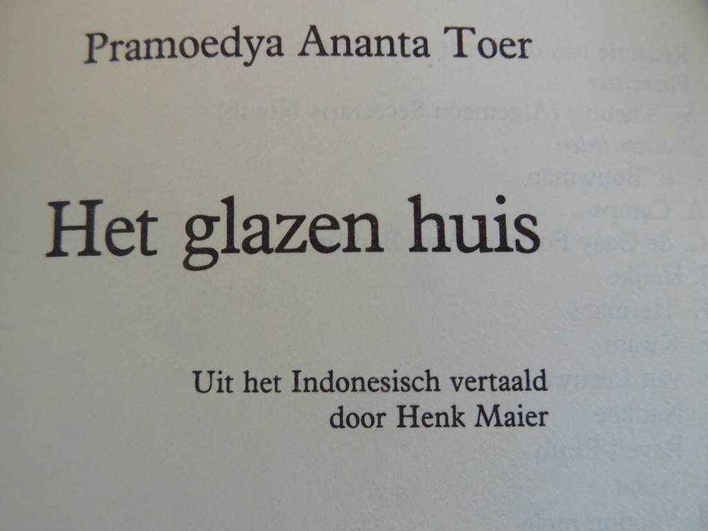 Pramoedya Ananta Toer Het glazen huis - Afbeelding 13