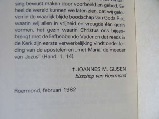 Dr. J. M. Gijsen De liefde vraagt uw dienstbaarheid en trouw