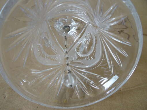 Vintage kristallen tafelbel 21cm