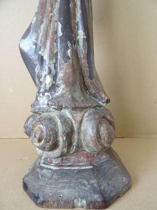17e- of 18e-eeuws houten beeld Heilige Franciscus? 55cm