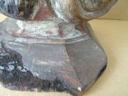17e- of 18e-eeuws houten beeld Heilige Franciscus? 55cm