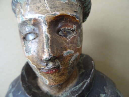17e- of 18e-eeuws houten beeld Heilige Franciscus? 55cm