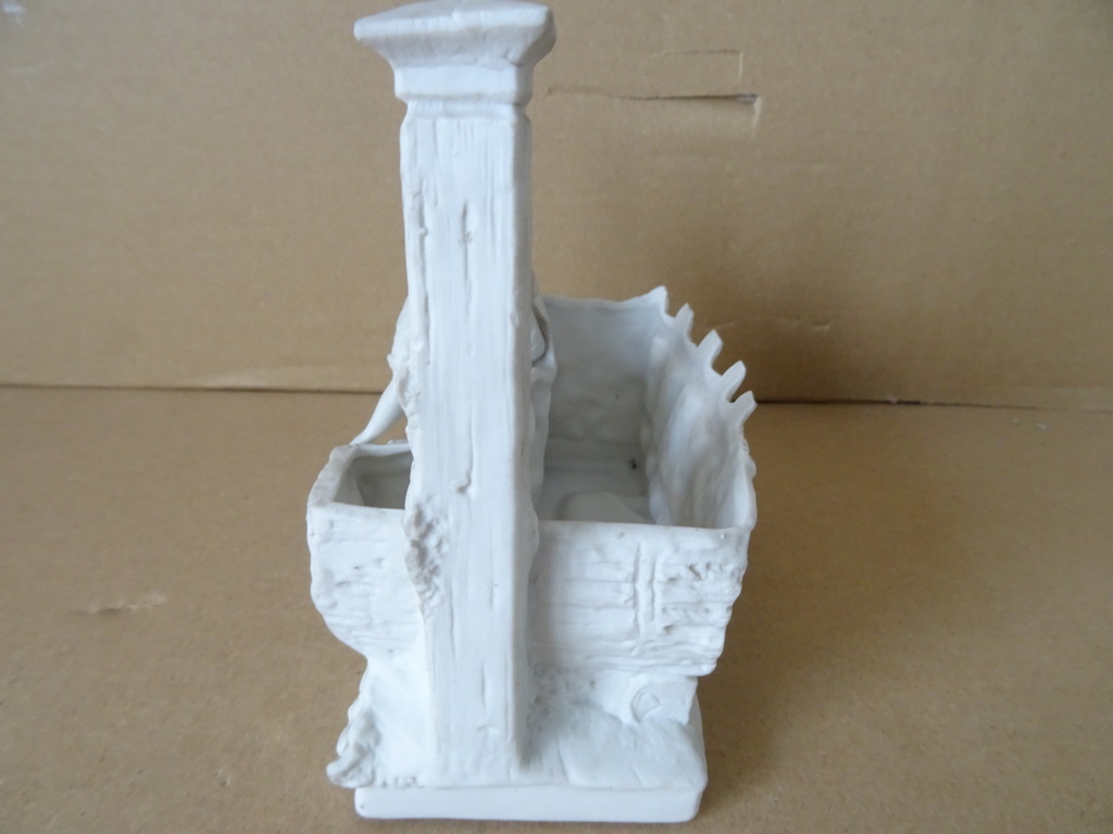 Antiek porseleinen jardinière beeld 15cm - Afbeelding 6
