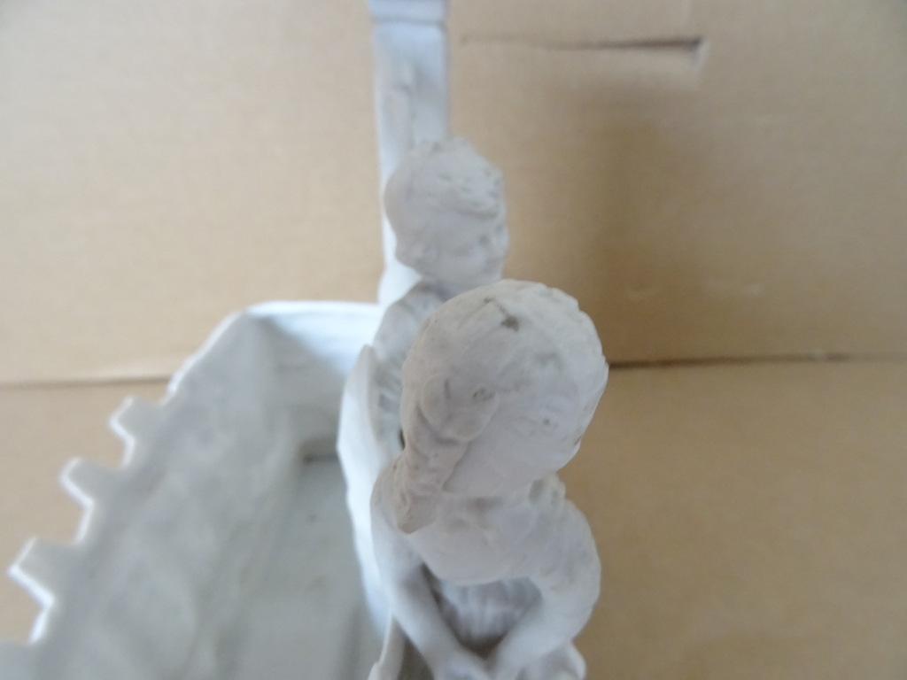 Antiek porseleinen jardinière beeld 15cm - Afbeelding 13