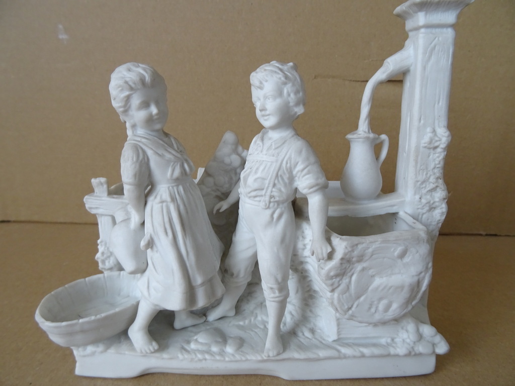 Antiek porseleinen jardinière beeld 15cm - Afbeelding 16