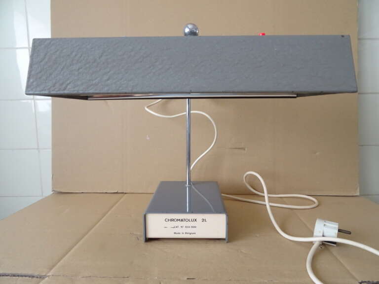 Vintage industriële design bureaulamp Chromatolux 2L