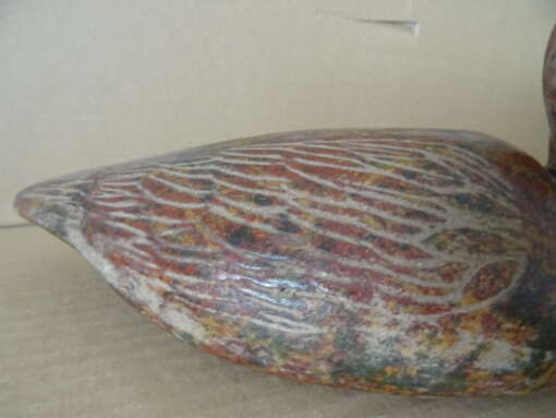 Antiek aardewerk beeld eend of lokeend 29cm