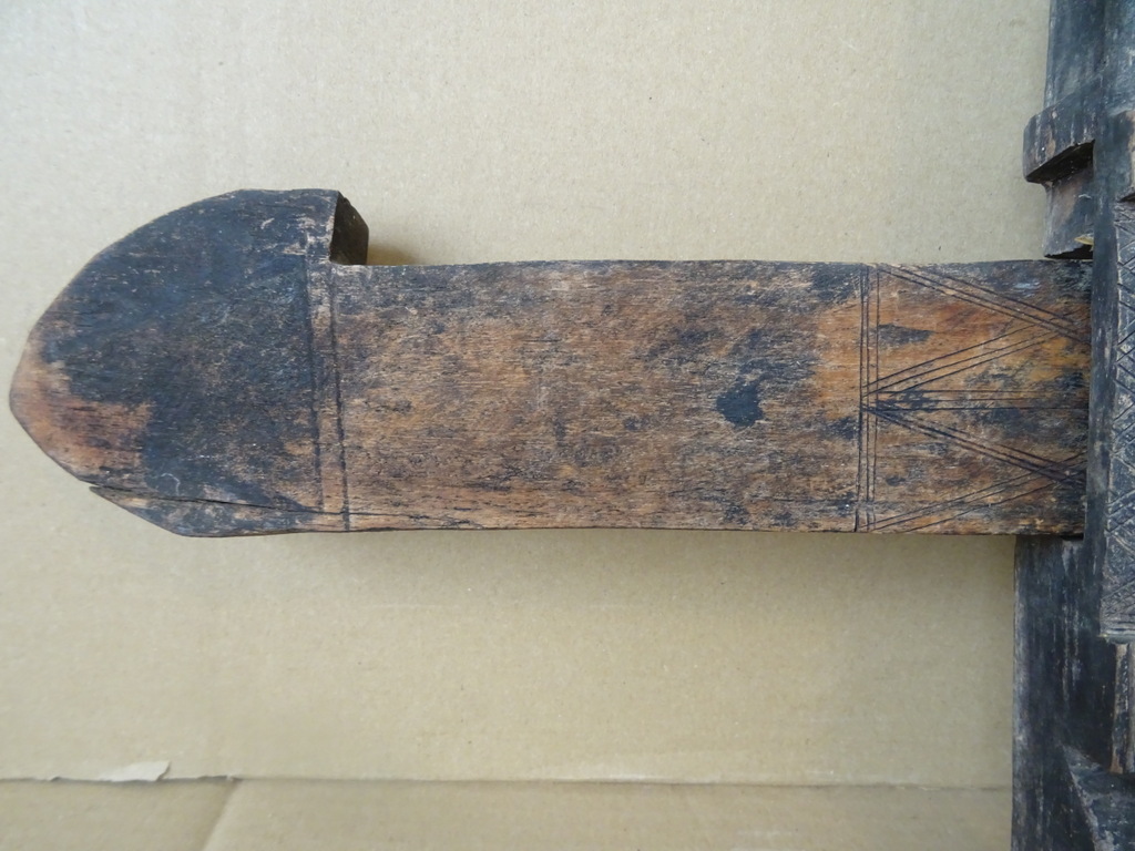 Houten sluis slot Dogon Mali 34cm - Afbeelding 4