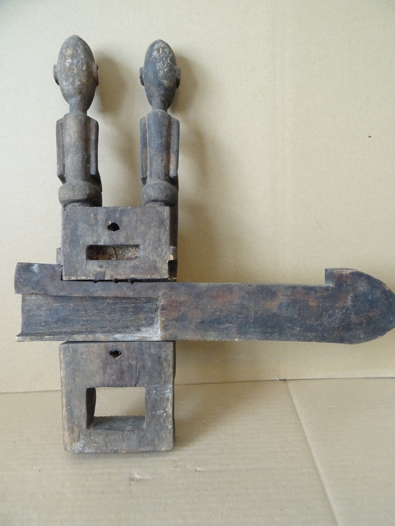 Houten sluis slot Dogon Mali 34cm - Afbeelding 5