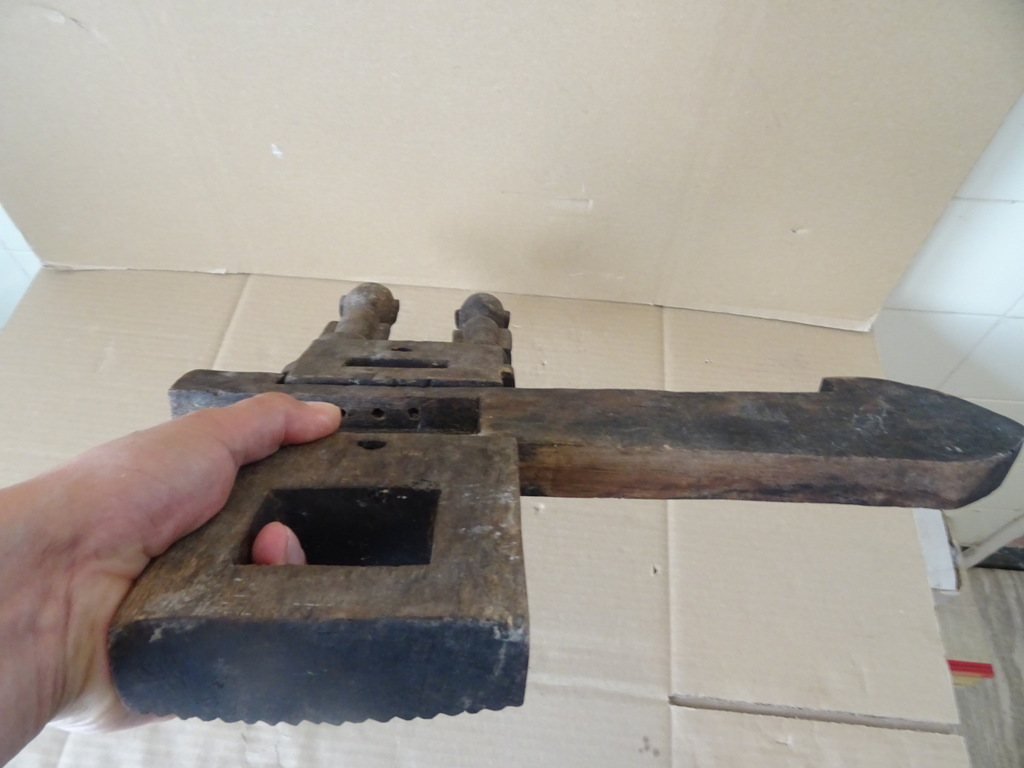 Houten sluis slot Dogon Mali 34cm - Afbeelding 11