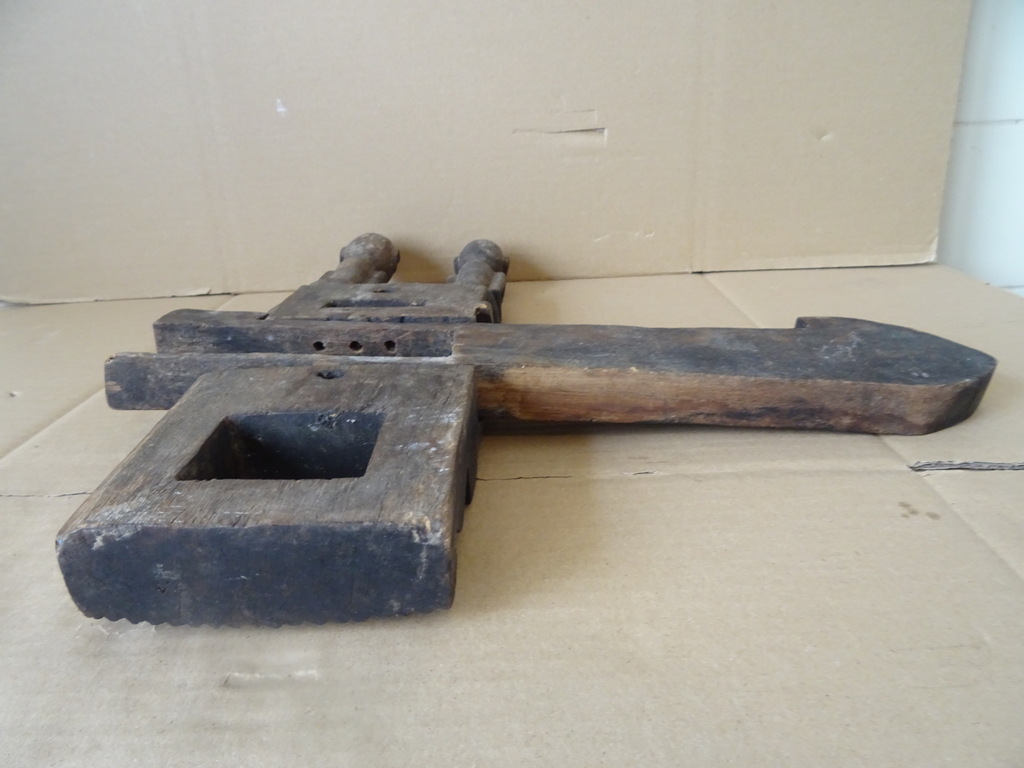 Houten sluis slot Dogon Mali 34cm - Afbeelding 18
