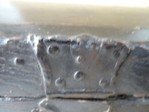 Grote antieke houten kist uit circa 1800