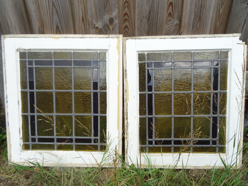 Collectie van 5 glas in lood kozijnen Bezorging mogelijk - Afbeelding 4