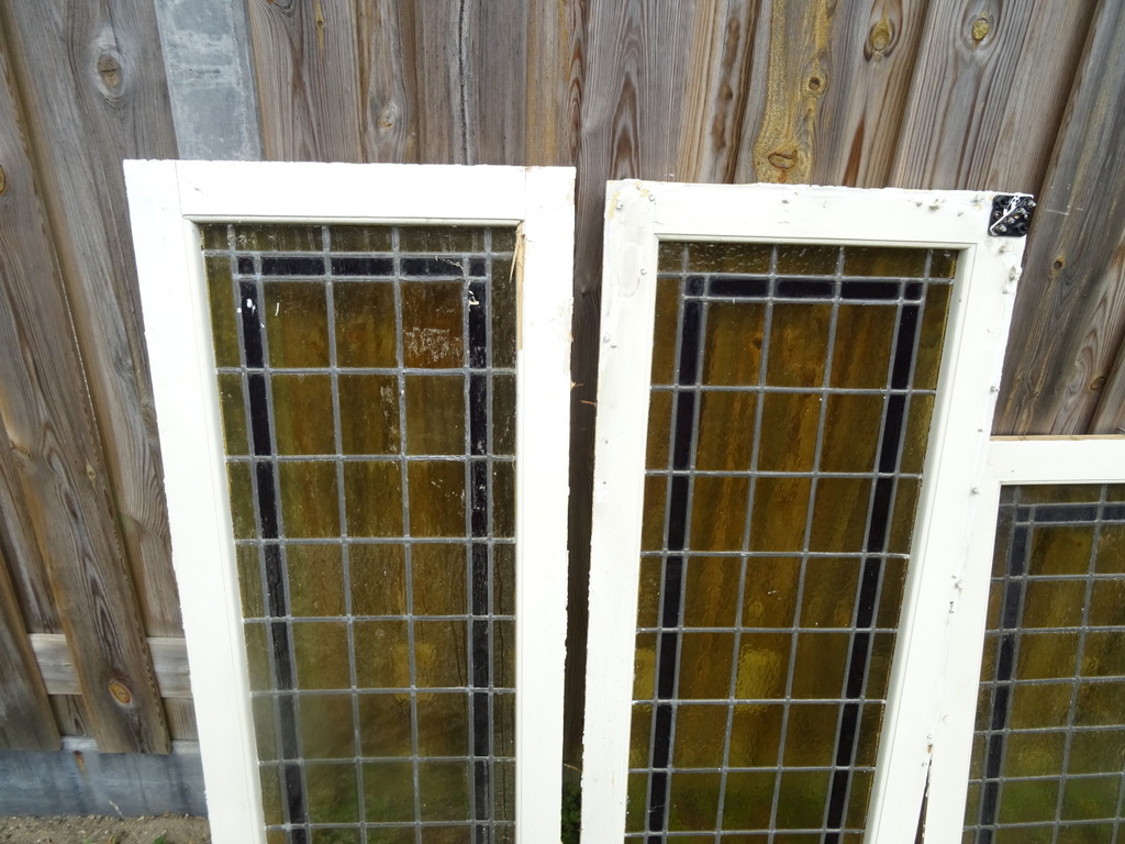 Collectie van 5 glas in lood kozijnen Bezorging mogelijk - Afbeelding 21