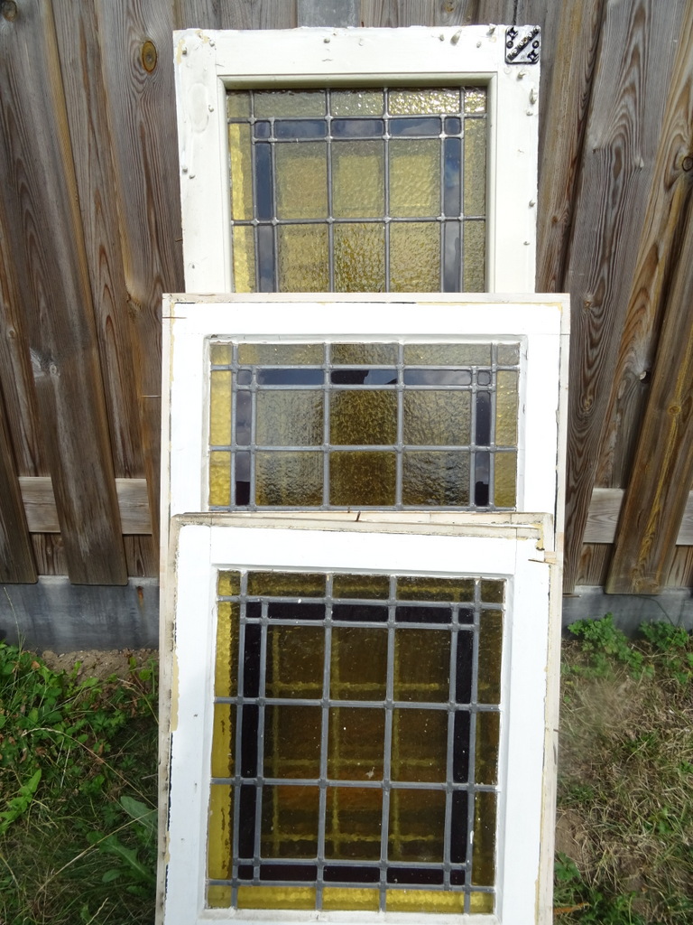 Collectie van 5 glas in lood kozijnen Bezorging mogelijk - Afbeelding 31