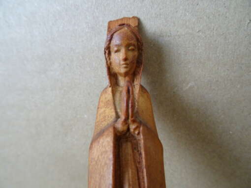Houten Mariabeeldje 14cm volkskunst