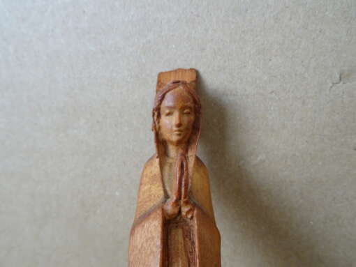 Houten Mariabeeldje 14cm volkskunst