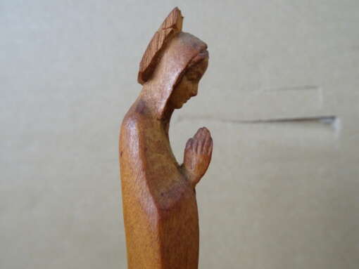 Houten Mariabeeldje 14cm volkskunst