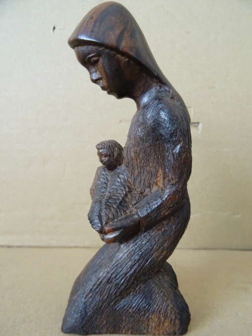 Houten Mariabeeldje 15cm volkskunst