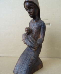 Houten Mariabeeldje 15cm volkskunst