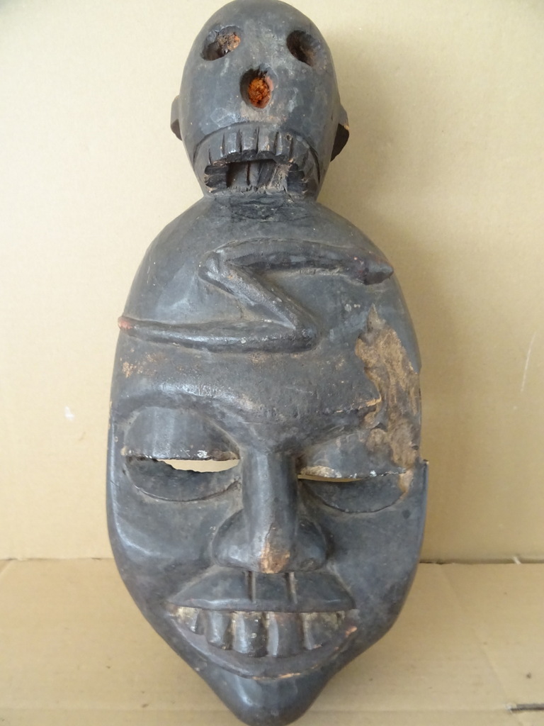 Occult masker met schedel en slang 44cm - Afbeelding 37