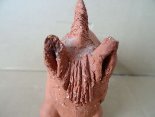 Terracotta design beelden shetlandpony en eend 15cm en 9cm