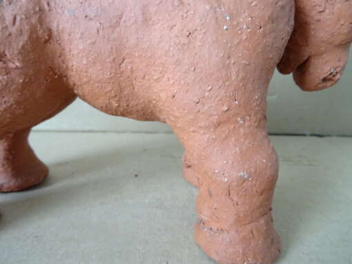 Terracotta design beelden shetlandpony en eend 15cm en 9cm
