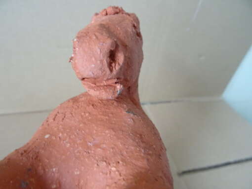 Terracotta design beelden shetlandpony en eend 15cm en 9cm