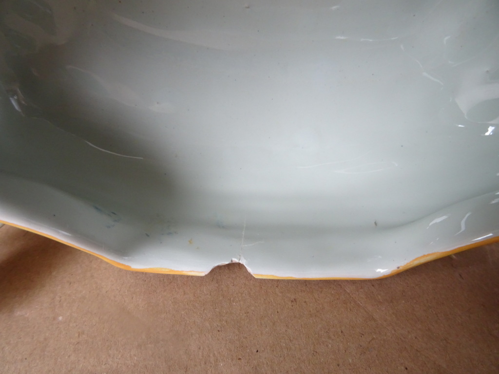 Faience aardewerk pronkschaal Vieux Rouen stijl - Afbeelding 12