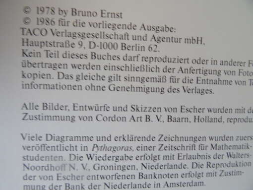 Bruno Ernst Der zauberspiegel des M. C. Escher