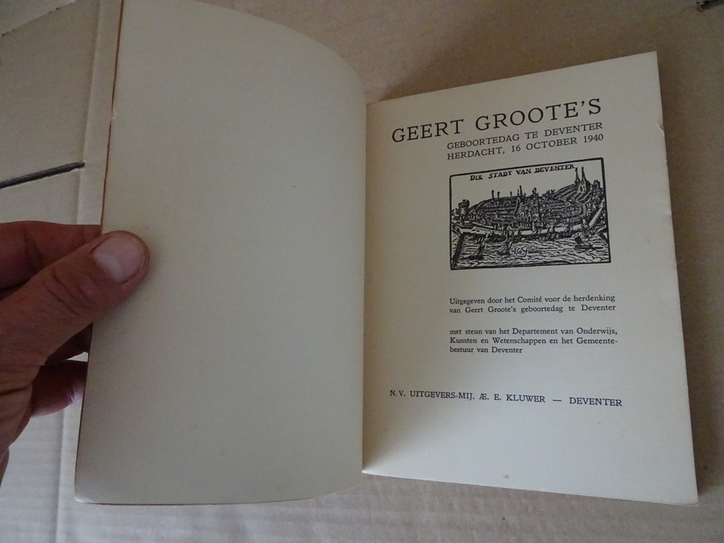 Geert Grootes geboortedag te Deventer herdacht 16 october 1940 - Afbeelding 6