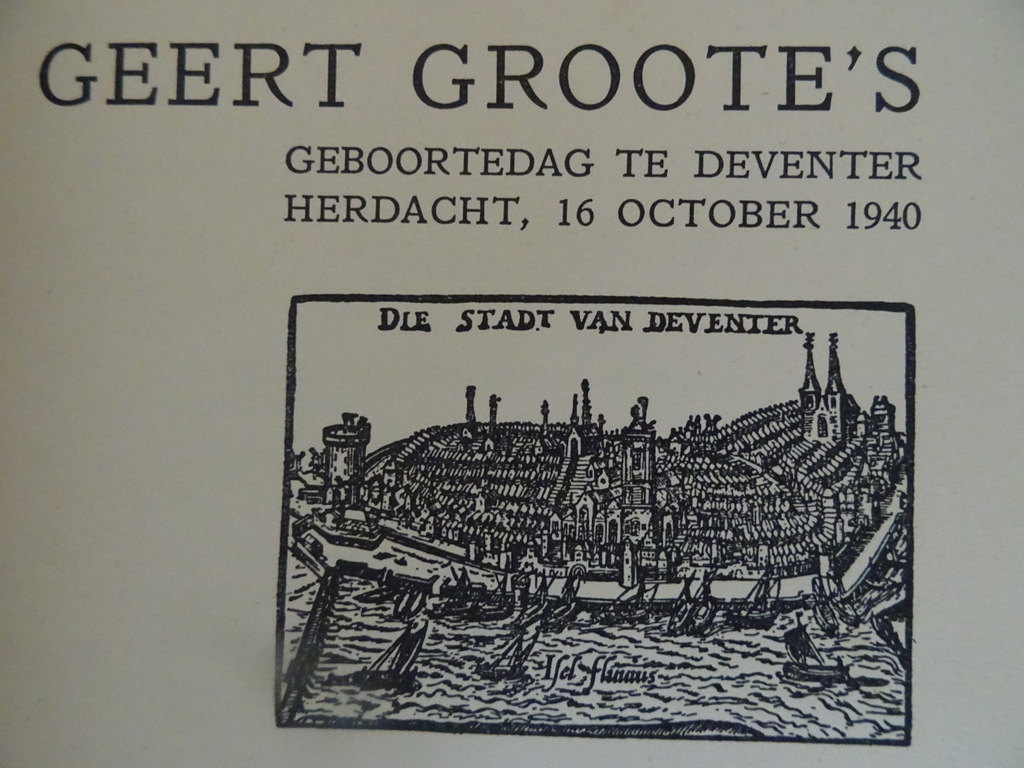 Geert Grootes geboortedag te Deventer herdacht 16 october 1940 - Afbeelding 7