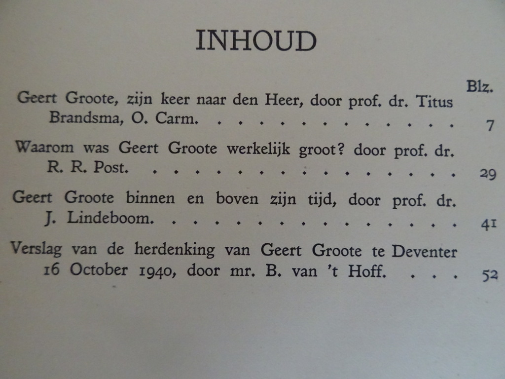 Geert Grootes geboortedag te Deventer herdacht 16 october 1940 - Afbeelding 11