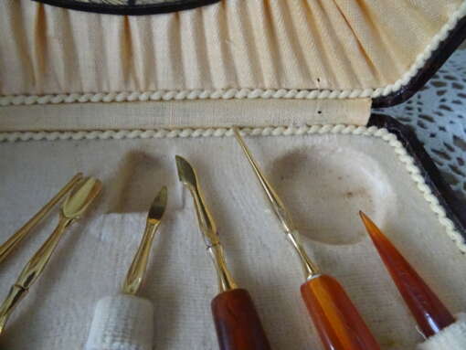 Antieke of vintage pedicure set