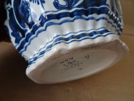 Delfts blauwe vaas Oud Delft 35cm