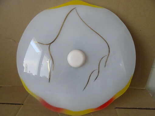 Vintage glazen design lamp plafondlamp 47cm