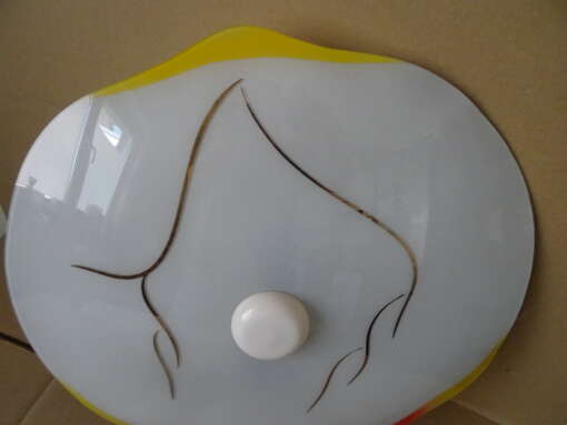 Vintage glazen design lamp plafondlamp 47cm