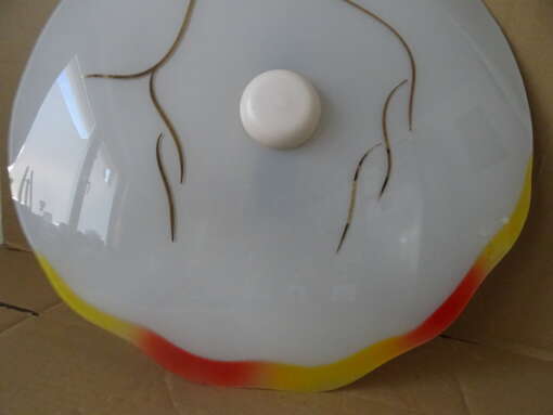 Vintage glazen design lamp plafondlamp 47cm