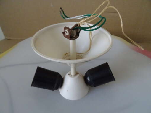 Vintage glazen design lamp plafondlamp 47cm