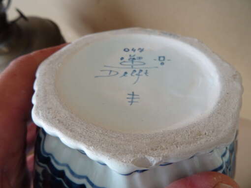 Delfts blauwe vaas Oud Delft 35cm