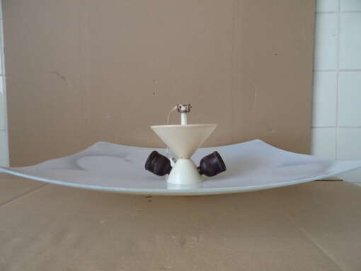 Vintage glazen design lamp plafondlamp 48x48cm