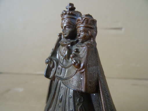 Antiek Mariabeeldje de Moeder Gods 9cm